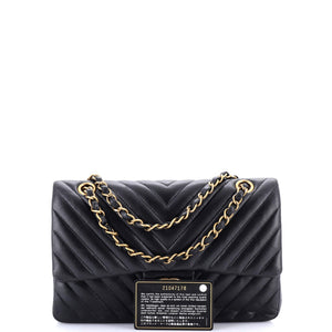 Classic Double Flap Bag Chevron Calfskin Medium