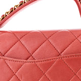 Chain Infinity Top Handle Bag Quilted Lambskin Small