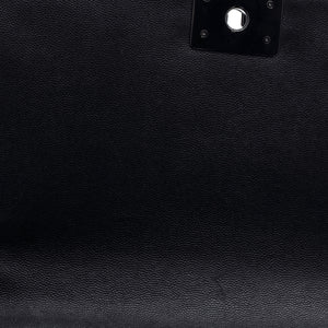 So Black Boy Flap Bag Quilted Caviar New Medium