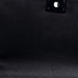 So Black Boy Flap Bag Quilted Caviar New Medium