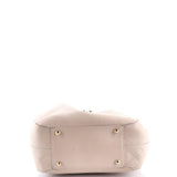 Covered CC Drawstring Bucket Bag Stitched Calfskin Medium