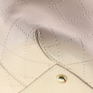 Covered CC Drawstring Bucket Bag Stitched Calfskin Medium