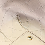 Covered CC Drawstring Bucket Bag Stitched Calfskin Medium