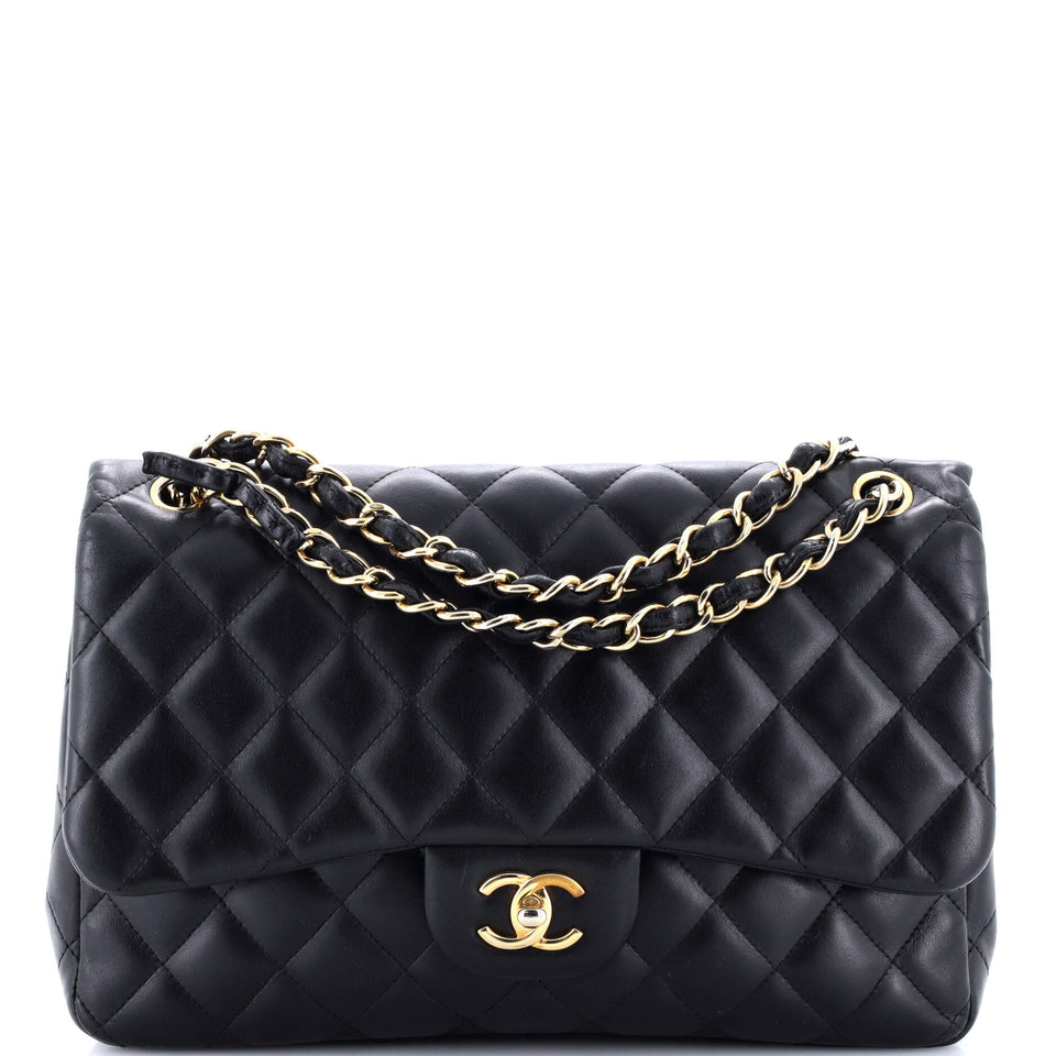 Classic Double Flap Bag Quilted Lambskin Jumbo