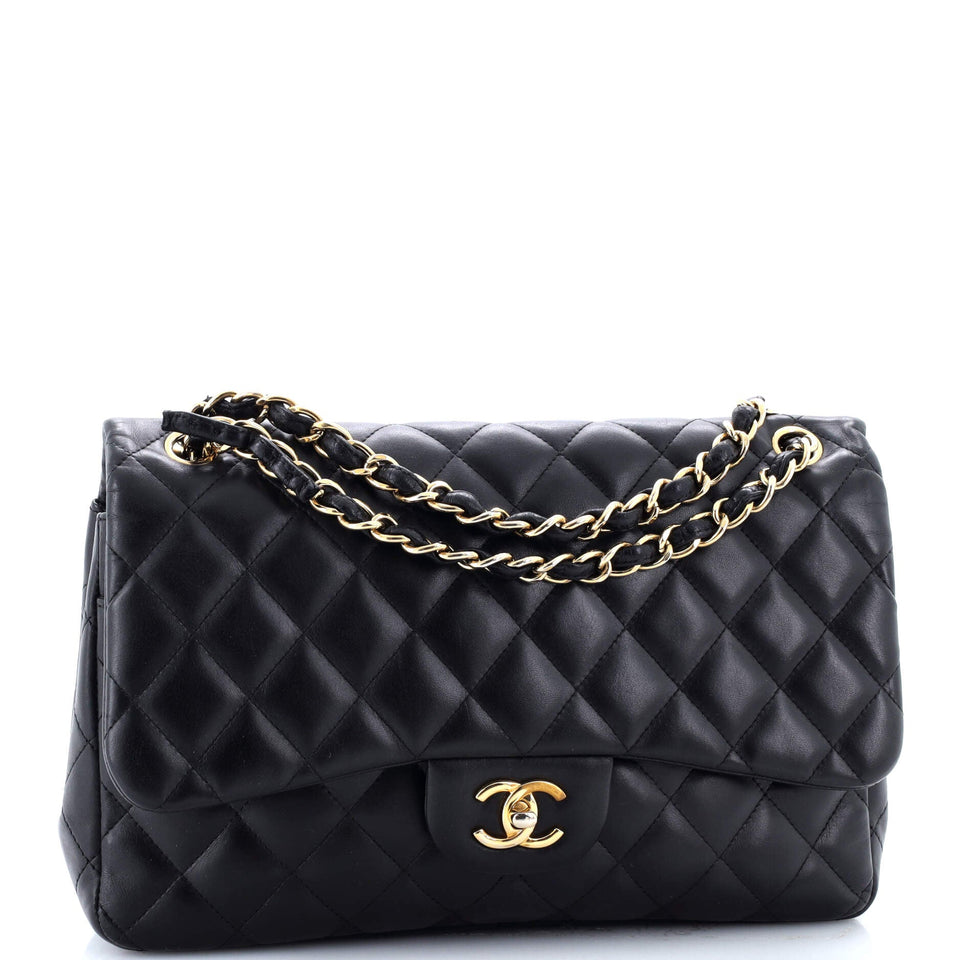 Classic Double Flap Bag Quilted Lambskin Jumbo