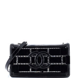 Boy Brick Flap Bag Patent with Crystal Inlaid Plexiglass Horizontal