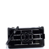 Boy Brick Flap Bag Patent with Crystal Inlaid Plexiglass Horizontal