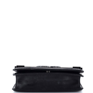 Boy Brick Flap Bag Patent with Crystal Inlaid Plexiglass Horizontal
