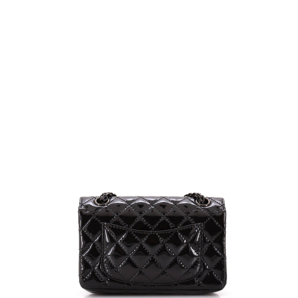 So Black Reissue 2.55 Flap Bag Quilted Patent Mini