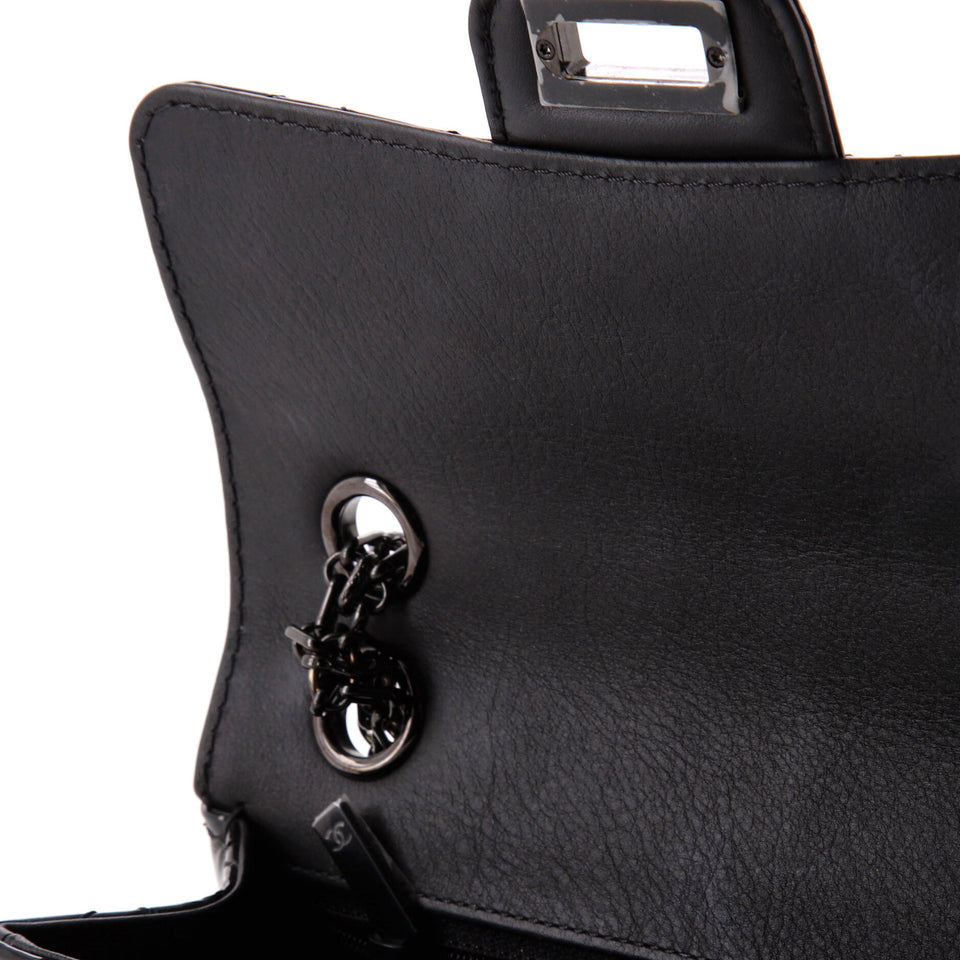 So Black Reissue 2.55 Flap Bag Quilted Patent Mini