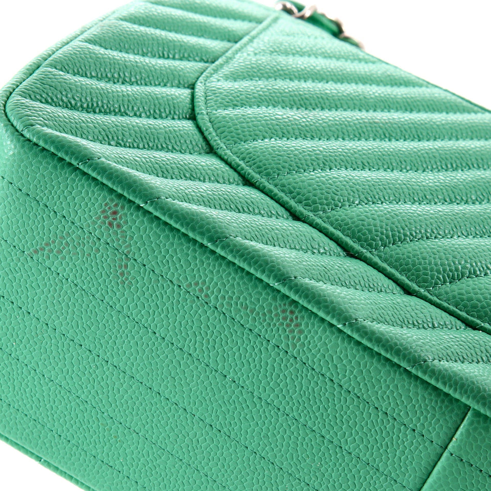 Classic Double Flap Bag Chevron Caviar Jumbo