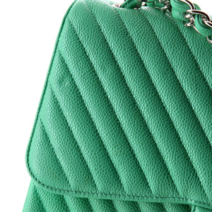 Classic Double Flap Bag Chevron Caviar Jumbo