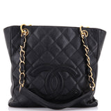 Petite Shopping Tote Quilted Caviar