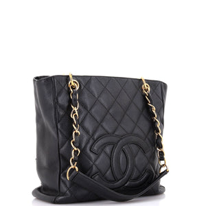 Petite Shopping Tote Quilted Caviar