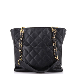 Petite Shopping Tote Quilted Caviar