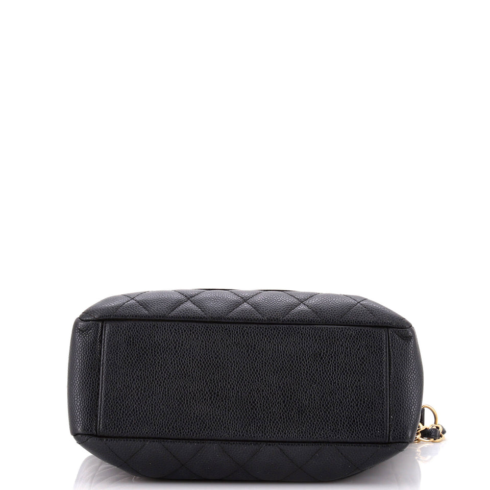 Petite Shopping Tote Quilted Caviar