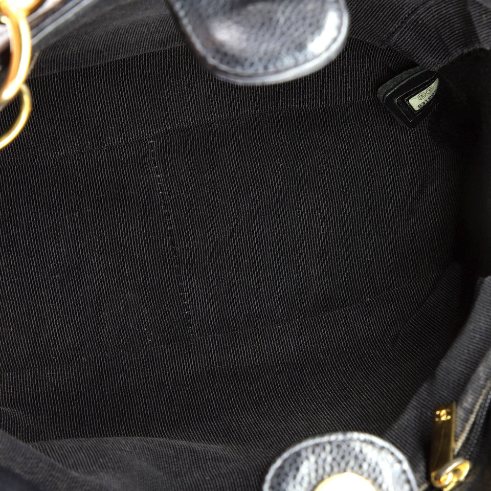 Petite Shopping Tote Quilted Caviar