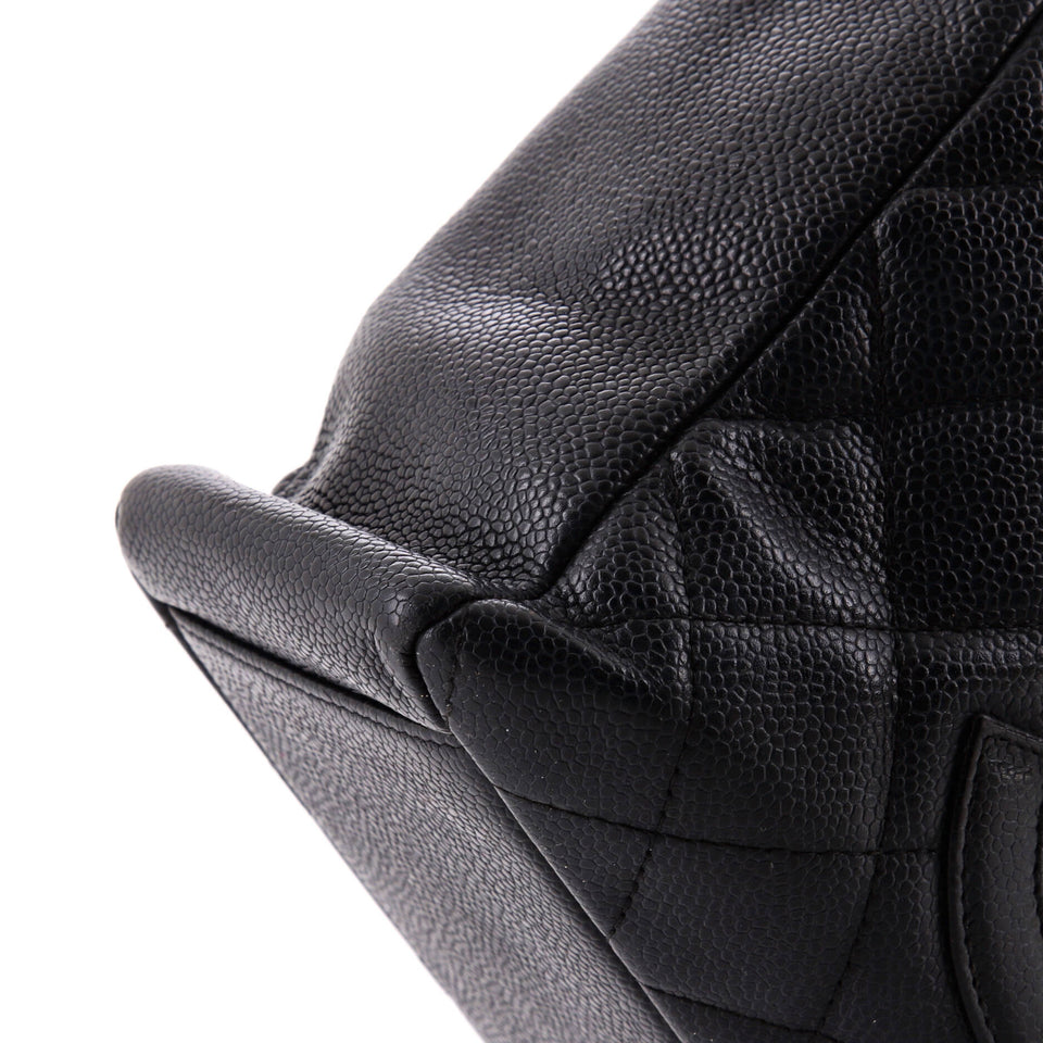 Petite Shopping Tote Quilted Caviar