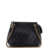 Vintage Chain Tote Quilted Caviar
