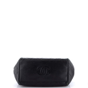 Vintage Chain Tote Quilted Caviar