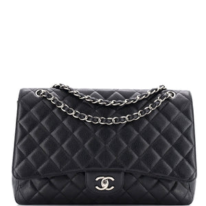 Vintage Classic Single Flap Bag Quilted Caviar Maxi