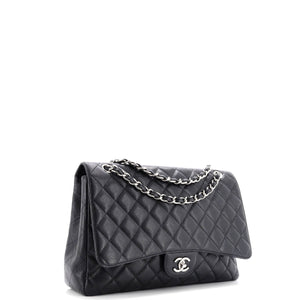 Vintage Classic Single Flap Bag Quilted Caviar Maxi