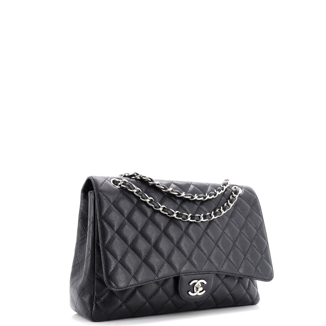 Vintage Classic Single Flap Bag Quilted Caviar Maxi