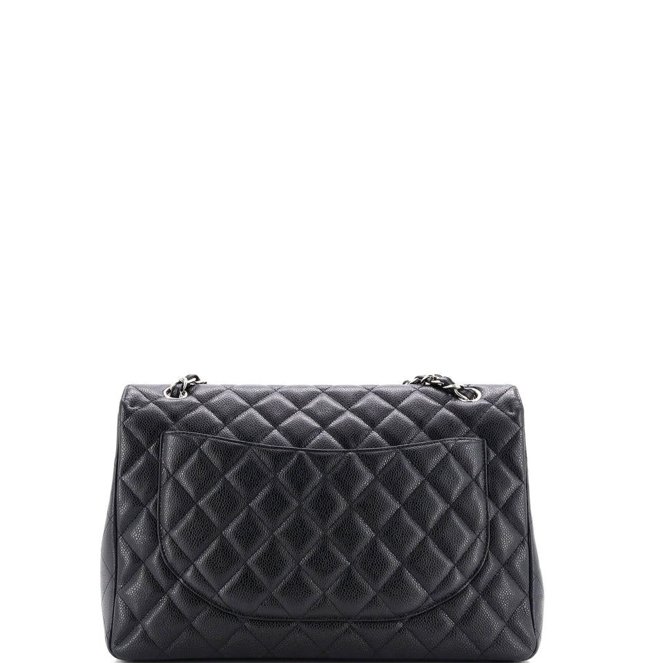 Vintage Classic Single Flap Bag Quilted Caviar Maxi