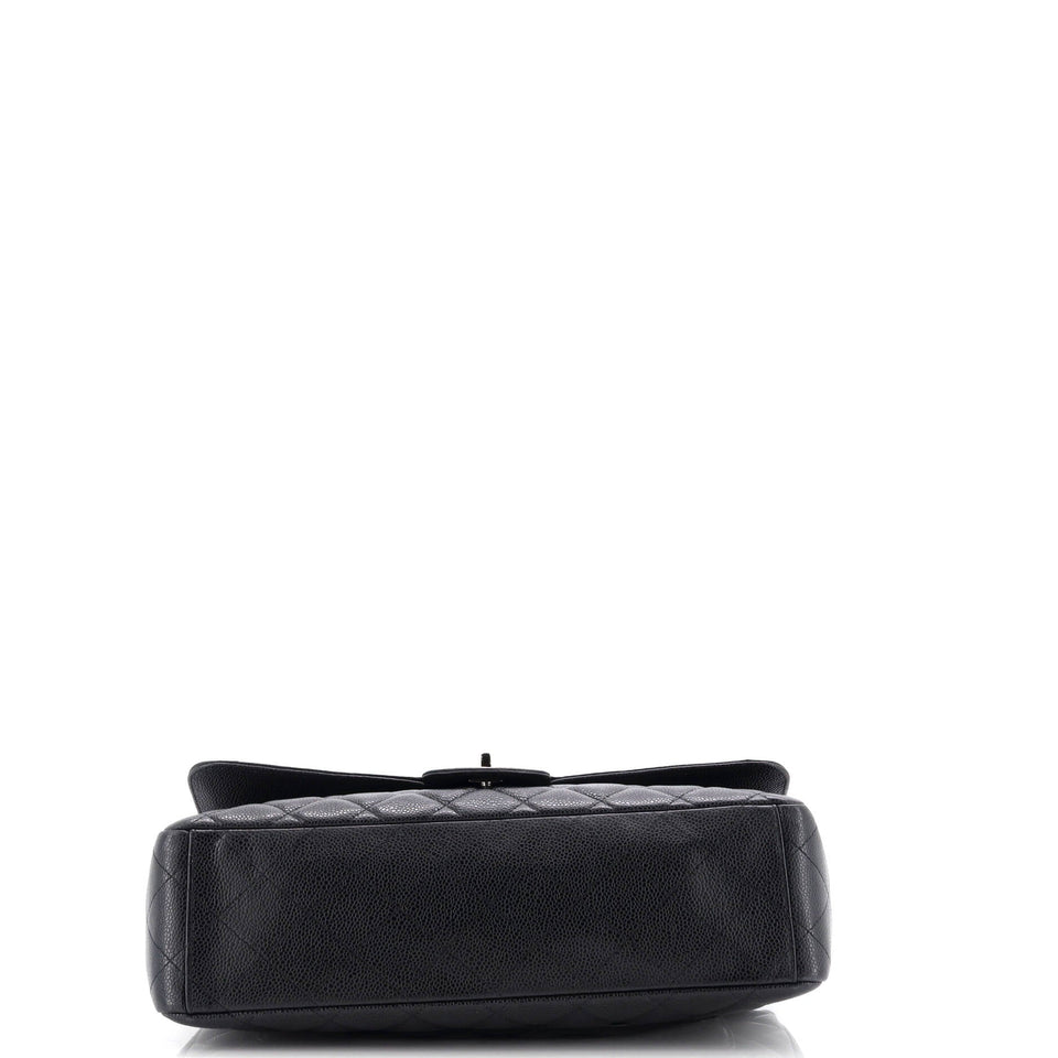 Vintage Classic Single Flap Bag Quilted Caviar Maxi