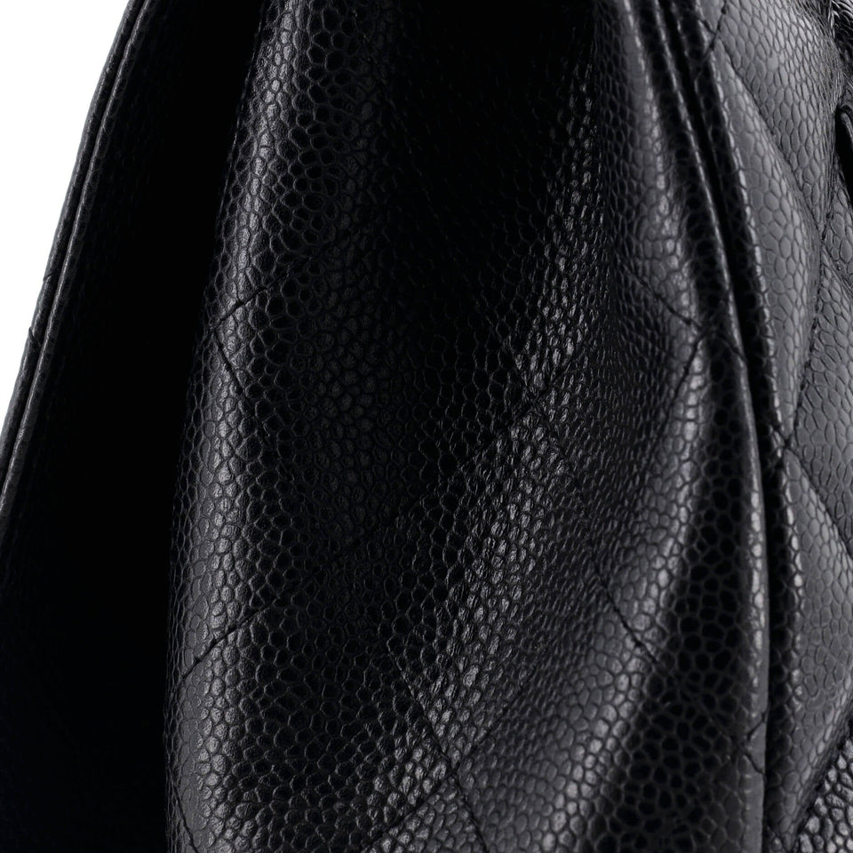 Vintage Classic Single Flap Bag Quilted Caviar Maxi