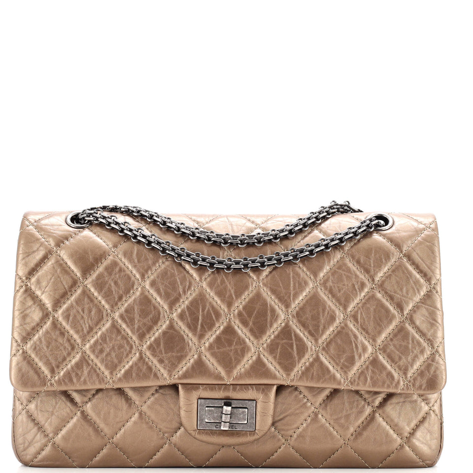 Reissue 2.55 Flap Bag Quilted Metallic Aged Calfskin 226