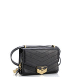 Medal Envelope Flap Bag Chevron Calfskin Small