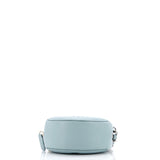 19 Round Clutch with Chain Quilted Leather