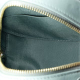 19 Round Clutch with Chain Quilted Leather
