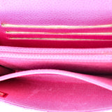 CC Gusset Classic Flap Wallet Quilted Caviar Small