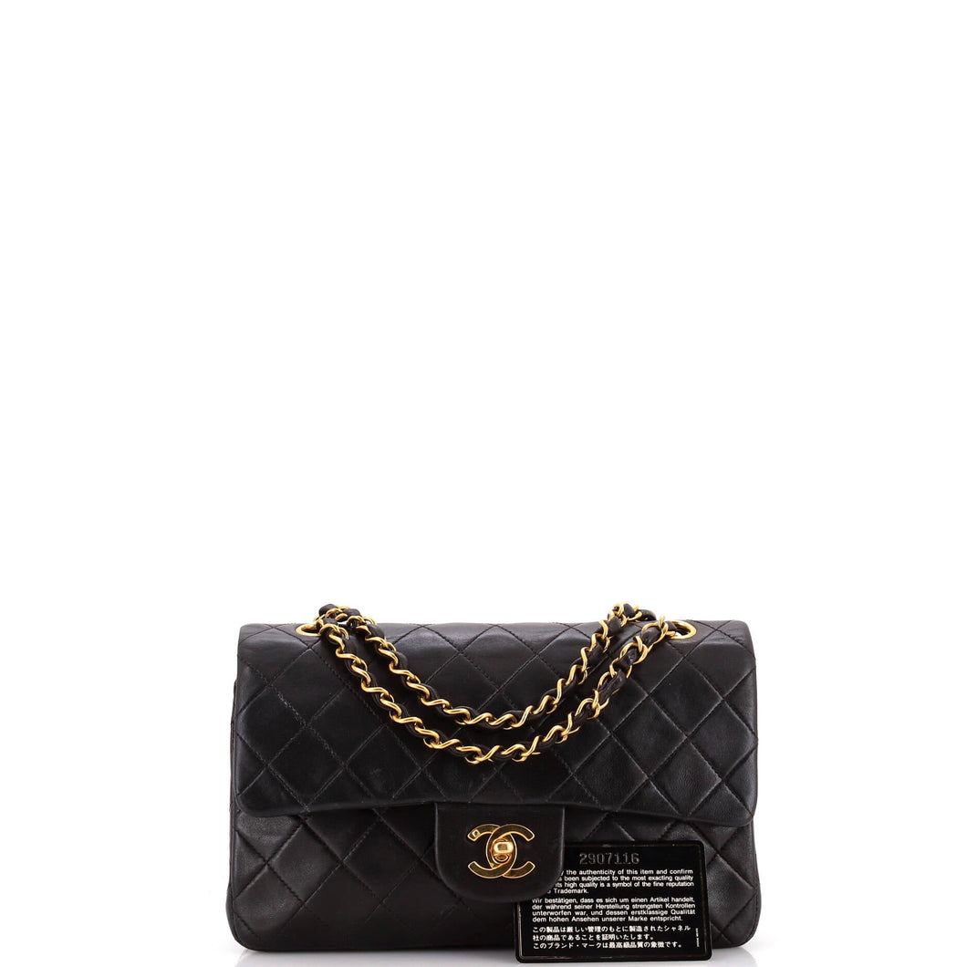 Vintage Classic Double Flap Bag Quilted Lambskin Small