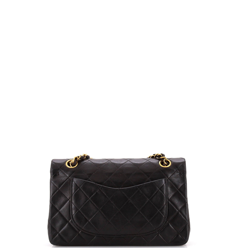 Vintage Classic Double Flap Bag Quilted Lambskin Small