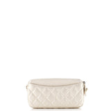 Double Zip Clutch with Chain Quilted Lambskin