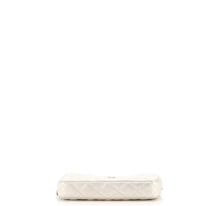 Double Zip Clutch with Chain Quilted Lambskin