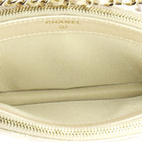 Double Zip Clutch with Chain Quilted Lambskin
