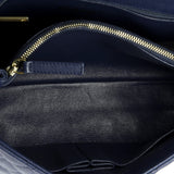 Coco Top Handle Bag Quilted Caviar with Lizard Embossed Handle Small