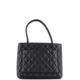 Medallion Tote Quilted Caviar