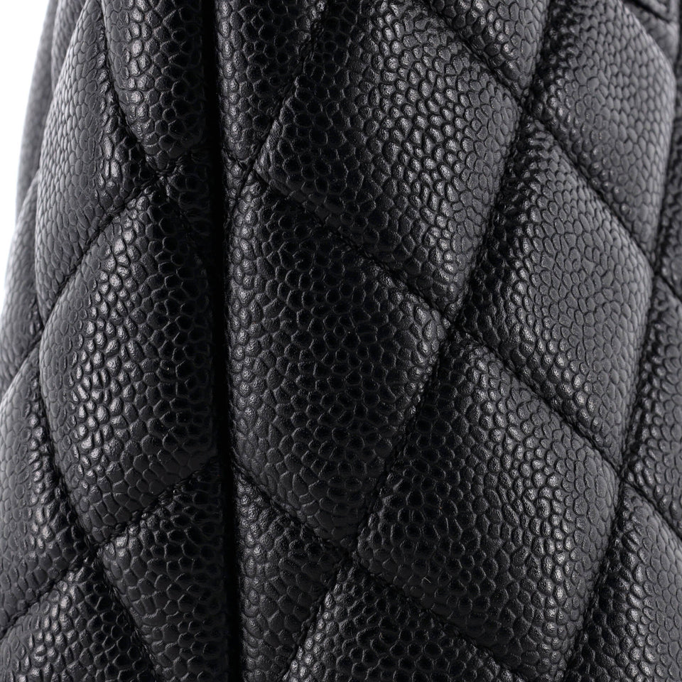 Medallion Tote Quilted Caviar