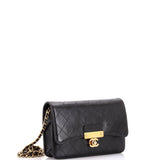 Logo Plate Wallet on Chain Quilted Goatskin