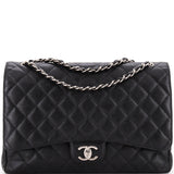 Classic Double Flap Bag Quilted Caviar Maxi
