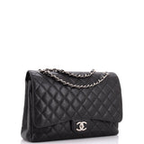 Classic Double Flap Bag Quilted Caviar Maxi