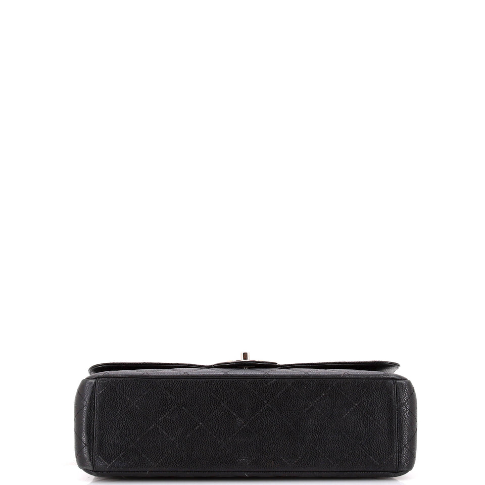 Classic Double Flap Bag Quilted Caviar Maxi
