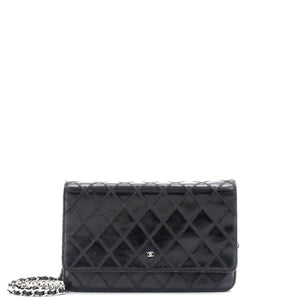 Diamond Stitch Wallet on Chain Quilted Lambskin