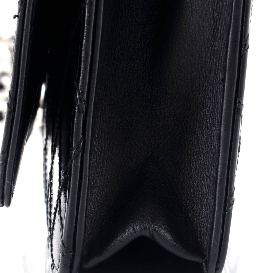 Diamond Stitch Wallet on Chain Quilted Lambskin