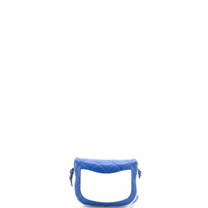 Lacquered Metal CC Flap Bag Quilted Lambskin Small